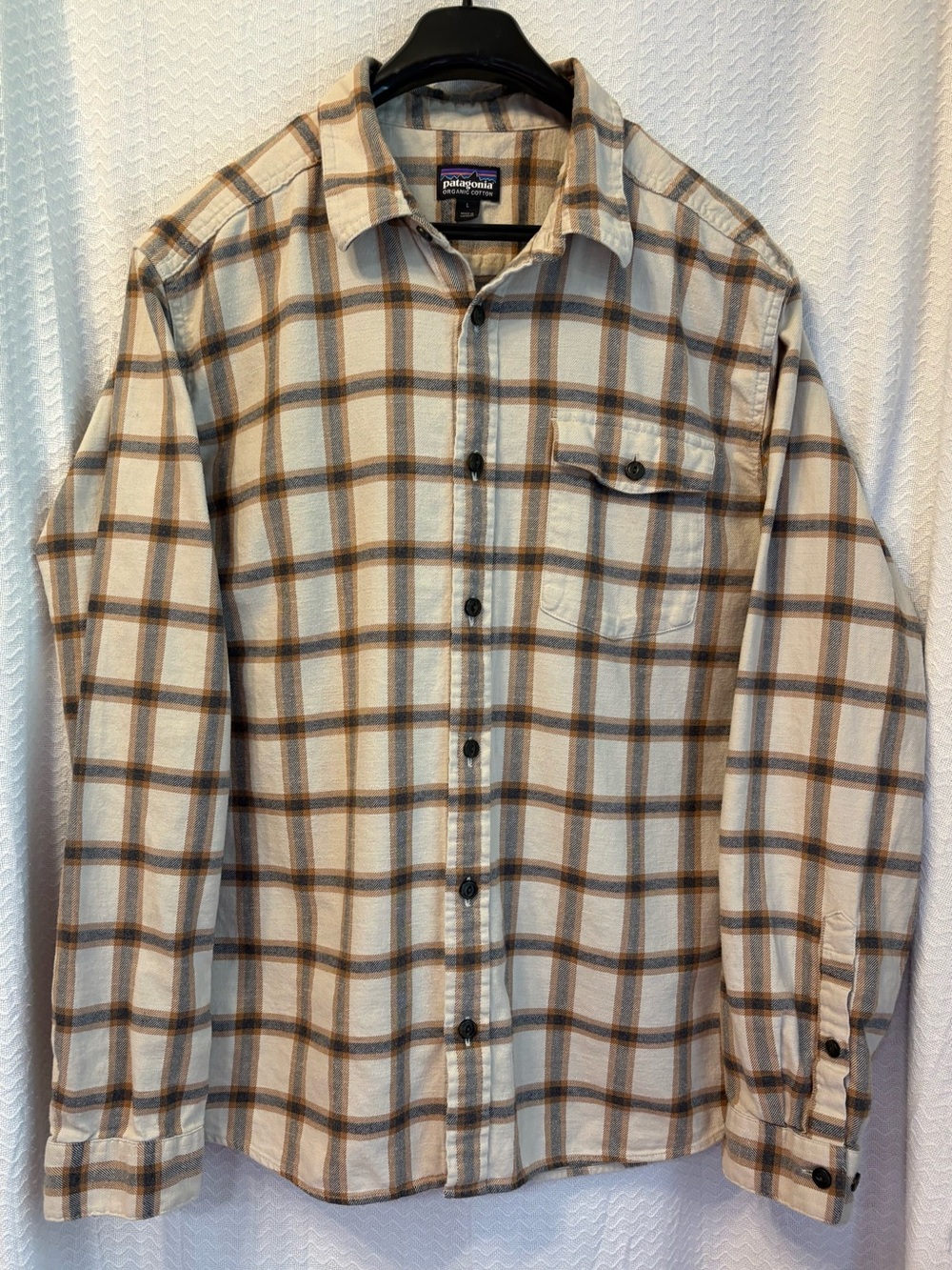 Patagonia Men’s Lightweight Fjord 100% Cotton Flannel Shirt  Size L
